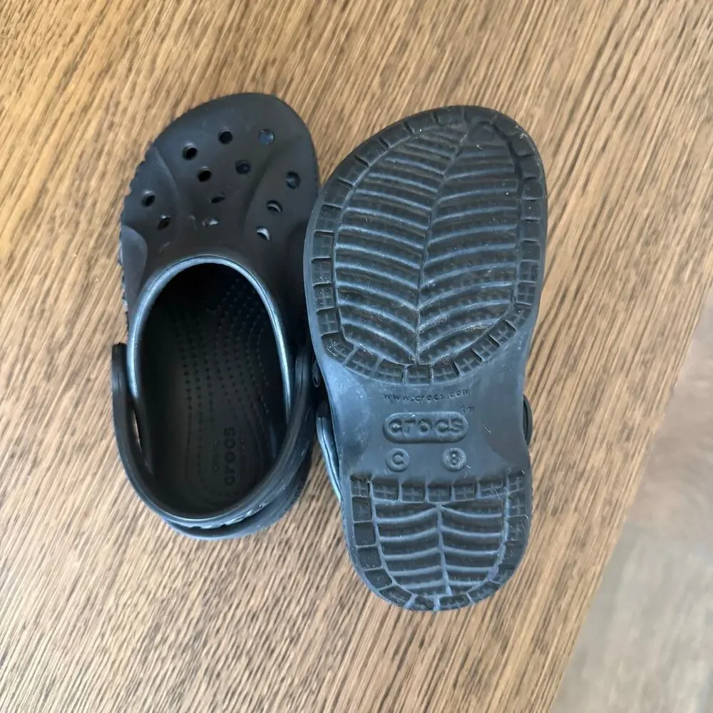 Crocs Black Shoes, Size C8
